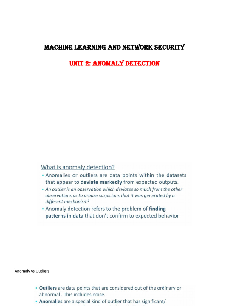 Anomaly Detection | PDF | Machine Learning | Outlier