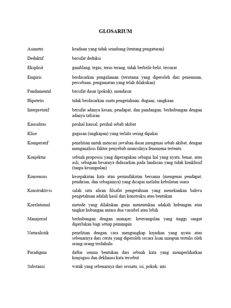 contoh glosarium | PDF