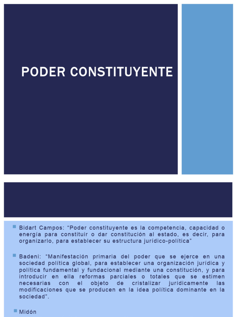 Poder Constituyente y Reformas Constitucionales | PDF | Constitución ...