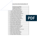 Nomina Primer Año de Enseñanza Basica Letra B