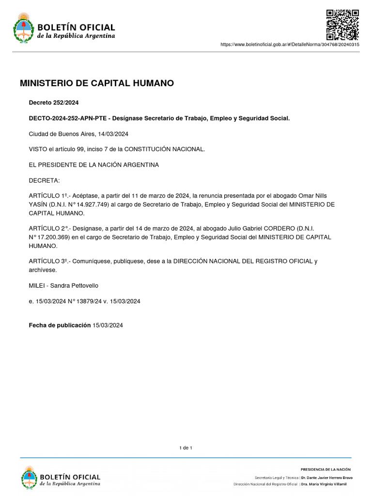 Decreto 252/2024 | PDF