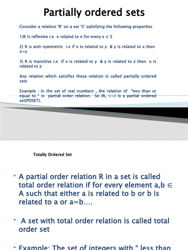 Understanding Partially Ordered Sets | PDF | Teaching Methods & Materials