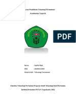 Lapopran Praktikum Teknologi Fermentasi - Pembuatan Yogurth - Syaiful Rijal - 20200112010