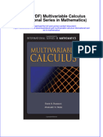 Multivariable Calculus International Series in Mathematics Full Chapter