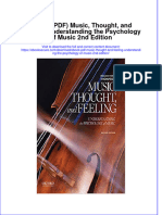 Music Thought and Feeling Understanding The Psychology of Music 2Nd Edition Full Chapter