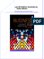 Business Law 9Th Edition Australia by Andy Gibson Full Chapter