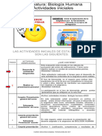 ACTIVIDADES INICIALES BIOLOGIA HUMANA V f2023