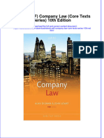 Company Law Core Texts Series 10Th Edition Full Chapter