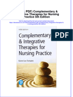Complementary Integrative Therapies For Nursing Practice 5Th Edition Full Chapter
