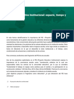 Proyecto Educativo Institucional Espacio Tiempo y Tareas