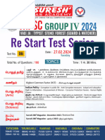 TNPSC Group 4 Re Start YouTube Test Series Test 06 Question Paper by Suresh IAS Academy