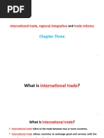 CH 3 International Trade, Regional Integration and Trade Reforms