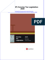 Concise Tax Legislation 2020 Full Chapter