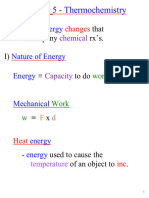 5 Thermochemistry: Changes