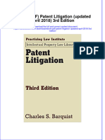 Patent Litigation Updated April 2018 3Rd Edition Full Chapter