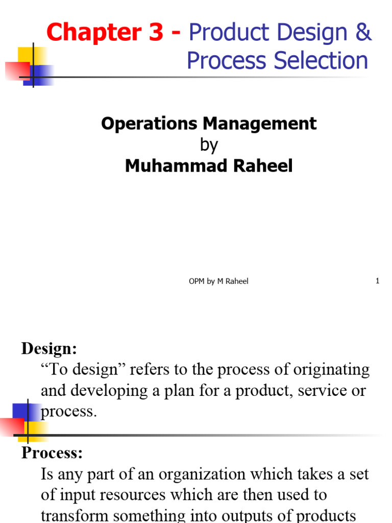 Product Design and Process Selection Guide | PDF | Business Economics ...
