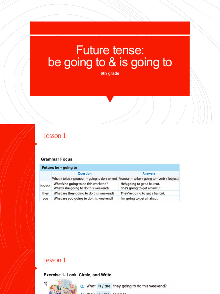 Future Tense - Be Going To & Is Going To | PDF | Career & Growth