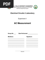 Experiment 1 - AC Measurement