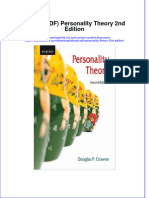 Personality Theory 2Nd Edition Full Chapter