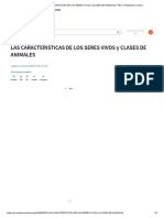 LAS CARACTERISTICAS DE LOS SERES VIVOS y CLASES DE ANIMALES - PDF - Vertebrados - Huevo