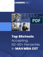 Top B Schools Accepting MAH MBA CET Score and Cut Off