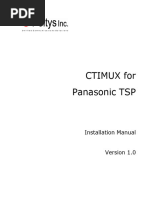 CTIMUX for Panasonic TSP Installation Manual v.1.0