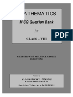 Maths MCQ Question Bank For Class Viii
