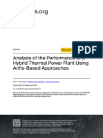 Analysis of The Performance of A Hybrid Thermal Po