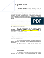 Interdicto para Recuperar La Posesion de Edo. de Menor Patricia Torres Ojeda