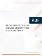 PRODUTOS DE ORIGEM ANIMAL NO CONTEXTO DA SAÚDE ÚNICA Aula 4