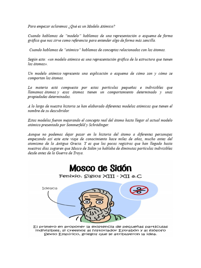 Modelos De Atomos Pdf átomos Núcleo Atómico