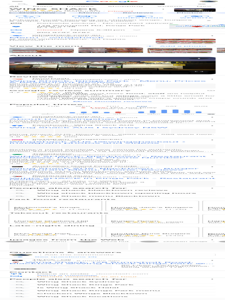 Wing Shack Blacktown Google Search PDF