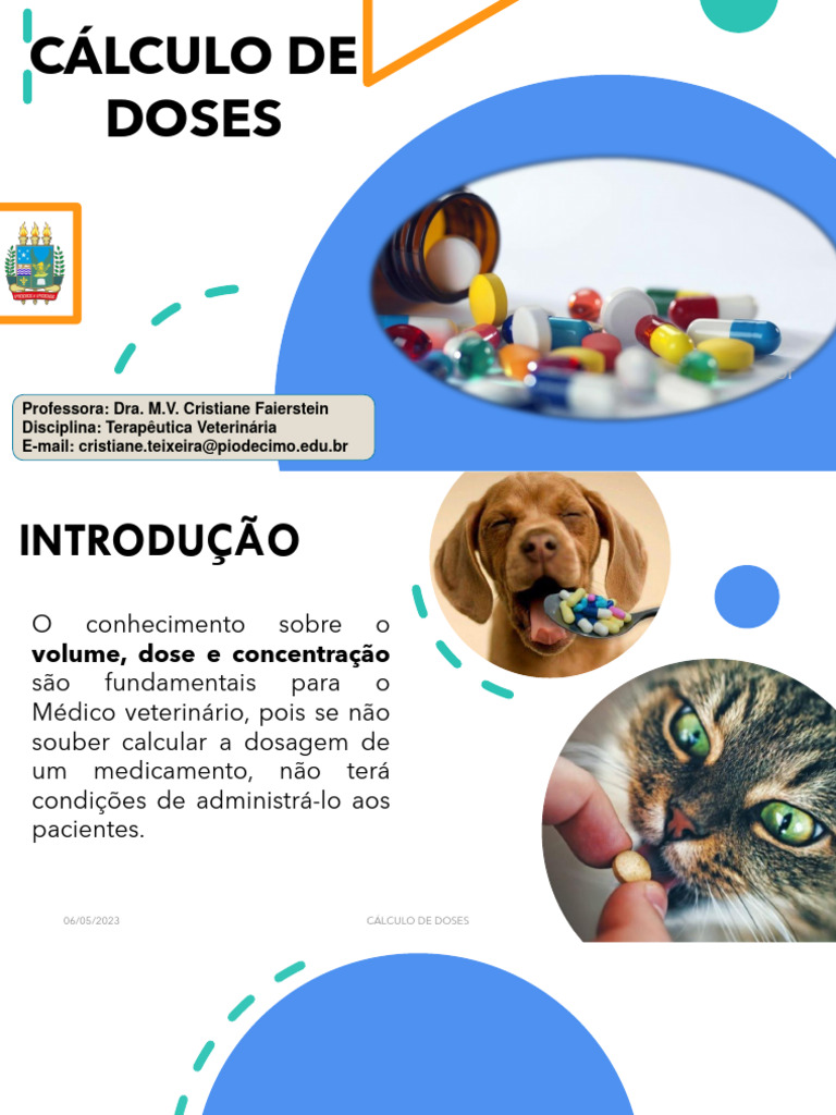 Aula Curso Cálculo de Doses | PDF | Concentração | Tratamentos médicos