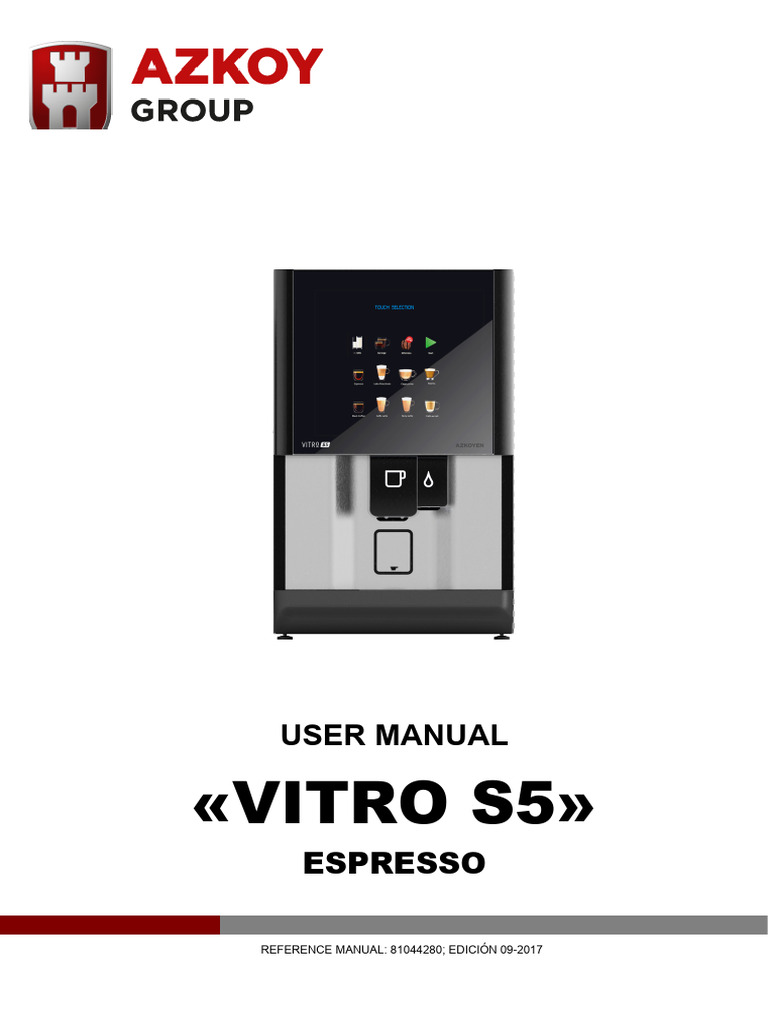 Azkoyen Vitro S5 Manual PDF Coffee Boiling