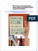 Power and Resistance Critical Thinking About Canadian Social Issues 6Th Edition Full Chapter