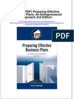 Preparing Effective Business Plans An Entrepreneurial Approach 2Nd Edition Full Chapter