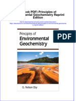 Principles of Environmental Geochemistry Reprint Edition Full Chapter