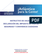 Instructivo de Usuario - Tasa de Seguridad y Convivencia Ciudadana