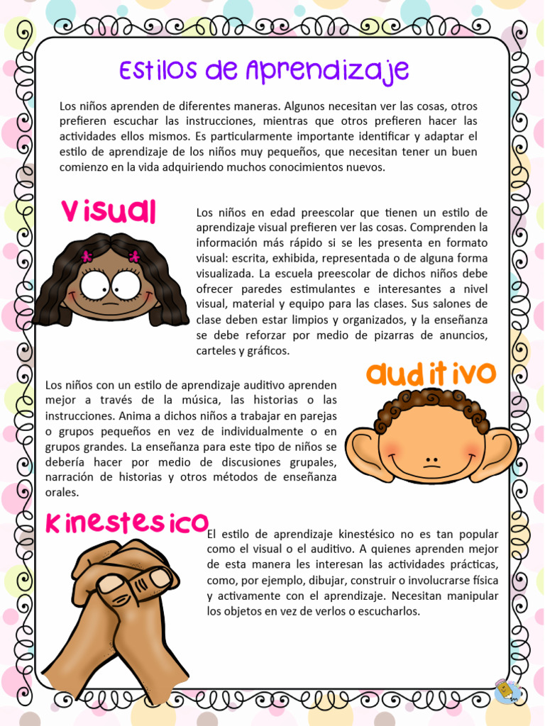 Diferentes Estilos De Aprendizaje Infografía Sobre Estilos De