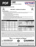 NI-182 Victory ENICRFE-3 Electrode Data Sheet