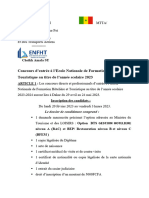 Fiche de Renseignement Concours Dentree 2023