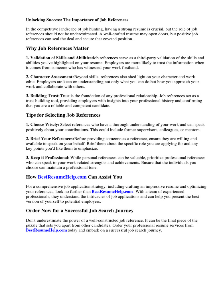 Job Reference Request Template | PDF | Business
