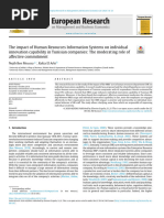 The Impact of Human Resources Information Systems On Individual Innovation Capability in Tunisian Companies - The Moderating Role of Affective Commitment