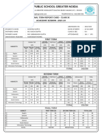 Delhi Public School Greater Noida: Academic Session: 2023-24 Final Term Report Card - Class Ix