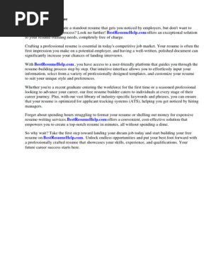 Make My Resume Free