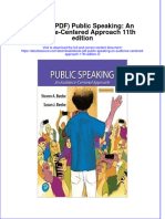 Public Speaking An Audience Centered Approach 11Th Edition 3 Full Chapter
