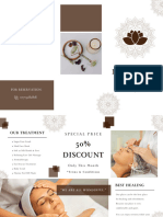 Brown and White Shodwe Spa Trifold Brochure
