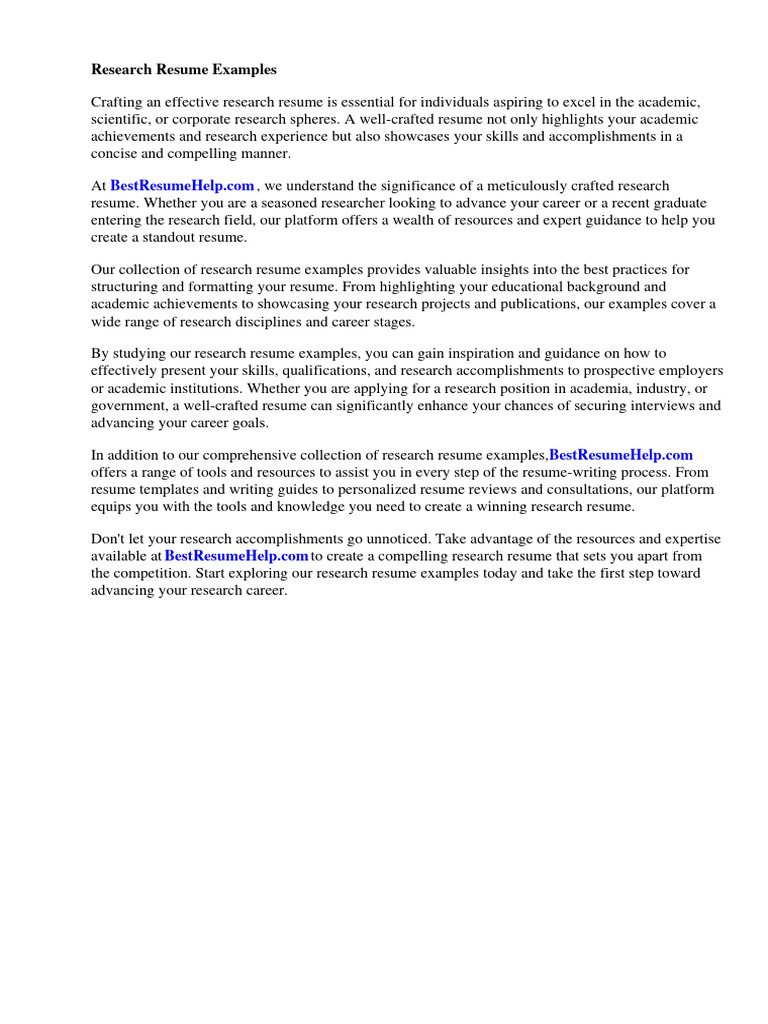 Research Resume Writing Guide | PDF | Machine Learning | Data