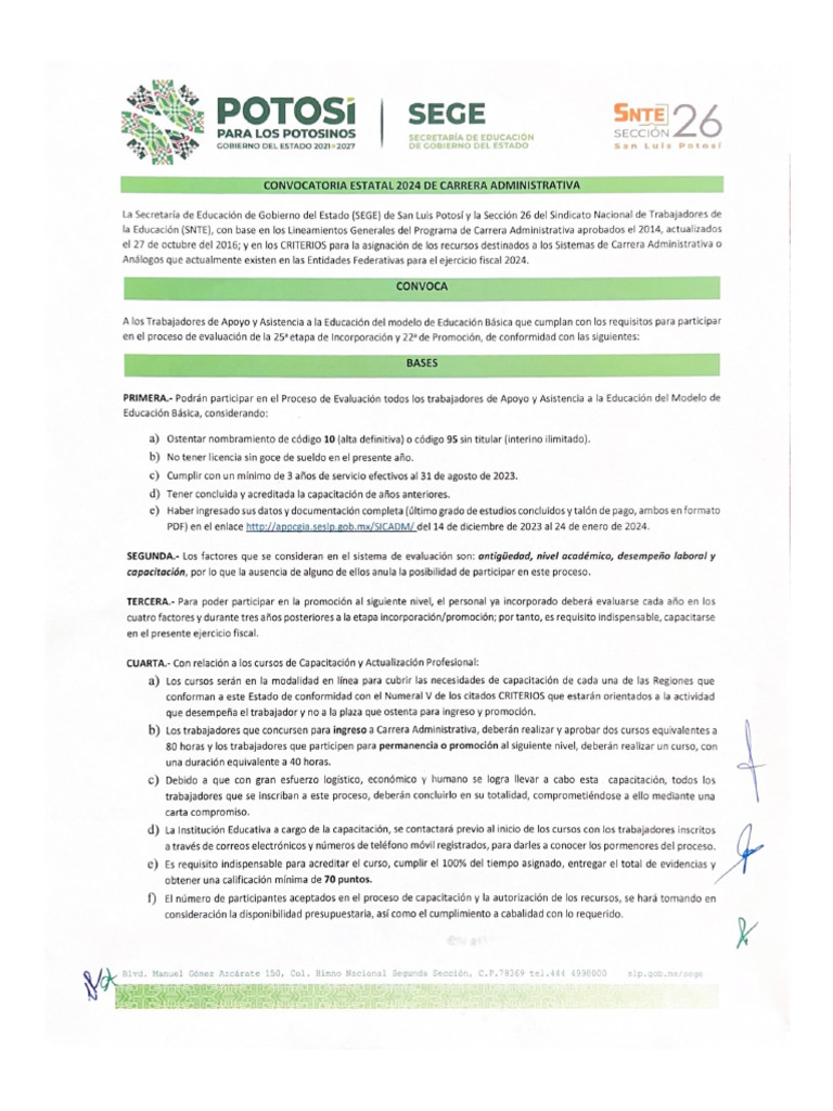 Convocatoria 2024 Pdf
