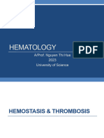 Hematology: A/Prof. Nguyen Thi Hue 2023 University of Science
